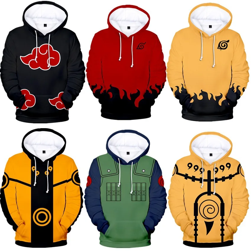 Bandai Naruto 3D Anime Hoodie – Herren Streetwear, Cosplay, Harajuku & Y2K Stil – Trendig & Bequem – Detail 2