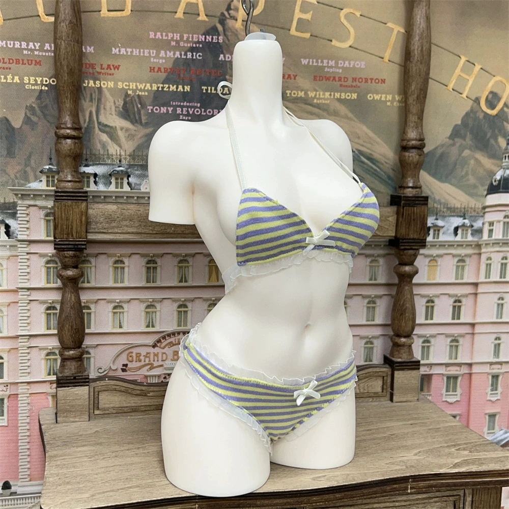 

Clothes Girls Simple Black Pink Cute Toys Gifts Green Bra Panties Bow Lace-up Swim 1/3 BJD Doll Underwear Set Doll Accessories