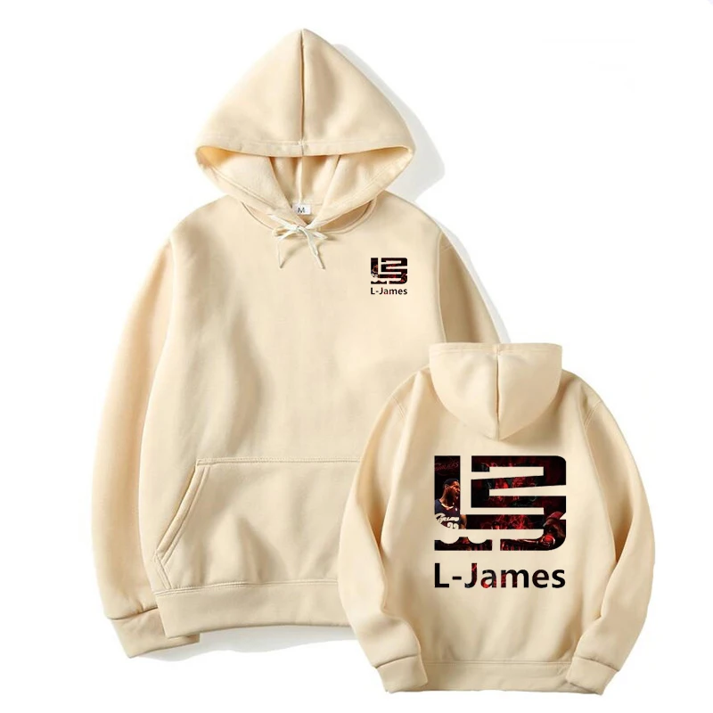 جديد وصول ربيع الخريف للجنسين الشارع أزياء جيمس هوديي: الذكور عارضة تنوعا طويلة الأكمام المطبوعة مقنعين الركض Sweatshi #5