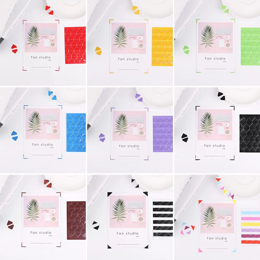 10 sheets Fashion Vintage Card Picture Frame Stickers Photo Corner Protectors Scrapbooking Album