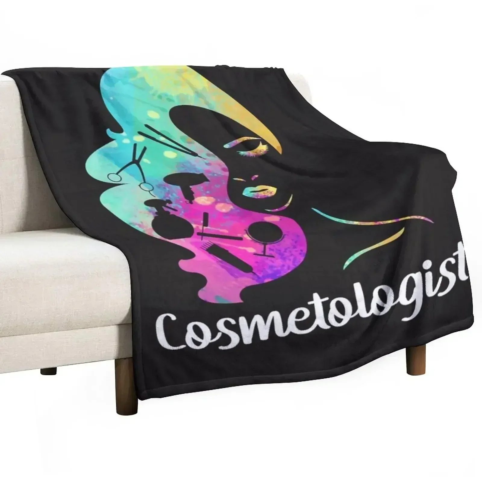 

Cosmetology Cosmetologist Premium Throw Blanket Flannels Thins Giant Sofa Blankets