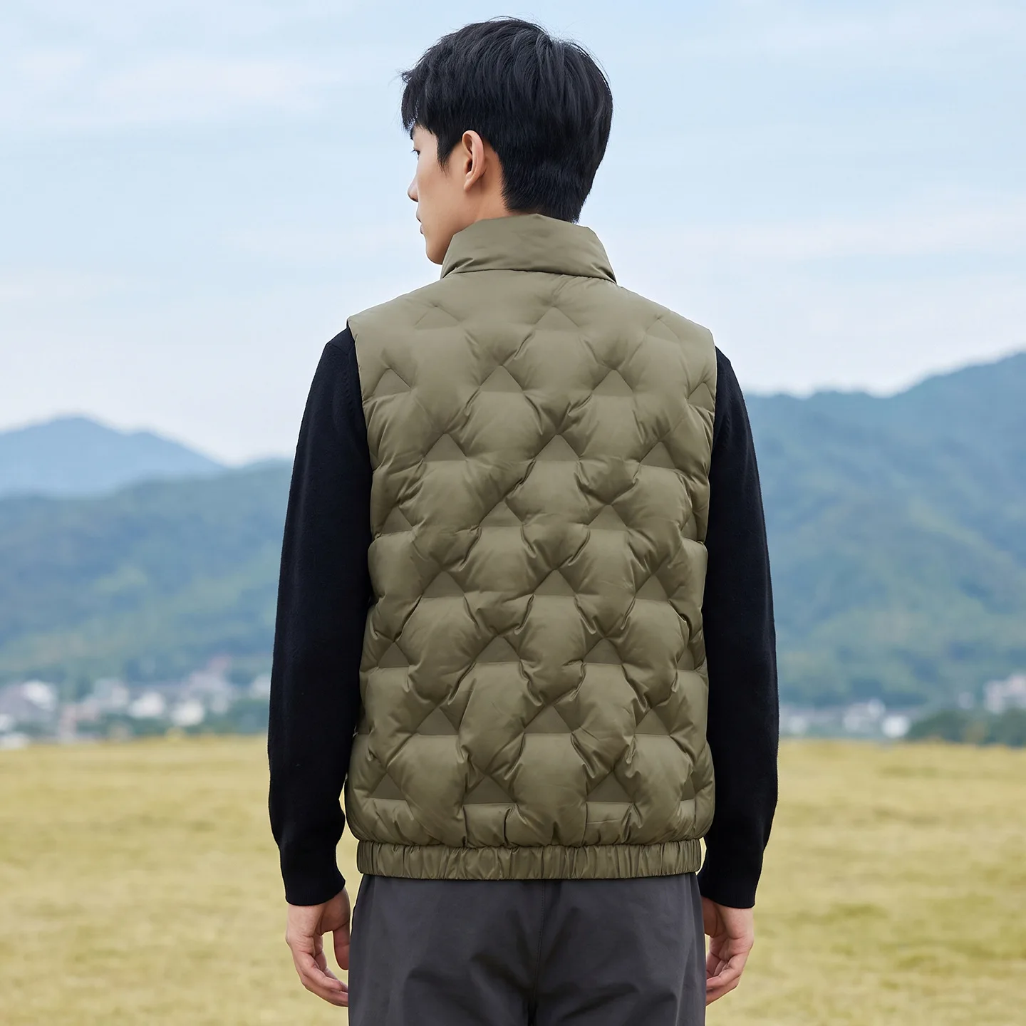 Cotton jacket New autumn-winter style fashionable for young students stand-up collar casual blazer trendy jacket vest