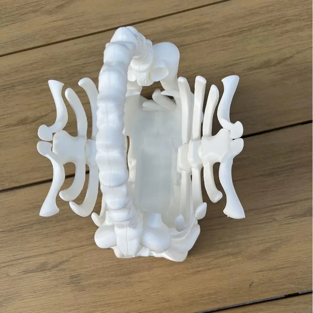 Unique Skeleton Rib Cage Handbag Gothic Horror Style Purse  Halloween Party Clutch Bag For Women 3D Printed Skeleton Bone Bag