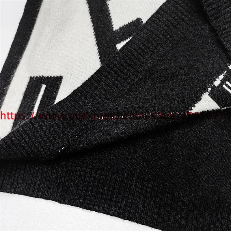 Black Enfants Riches Deprimes Sweater Men Women Patchwork Jacquard Sweatshirts