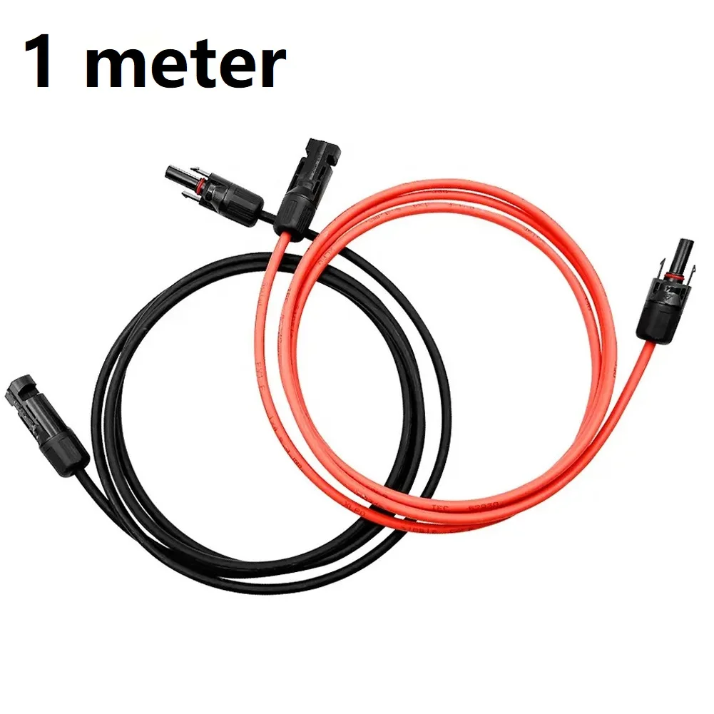 

Solar Extension Cable 4 Mm² With Sockets Connectors 1000V 30A Photovoltaic Male To Female Adapter UV-resistant Photovoltaic Line