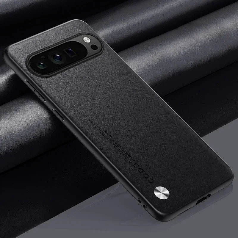 Luxuriöse Leder-Handyhülle für Google Pixel 10A 10 11 XL 9A 9 Pro 8Pro 7 6 Pro 8A 7A 5A 4 Schlichte Hautfreundliche Stoßfeste Weiche Rückseiten-Abdeckung – Detail 10