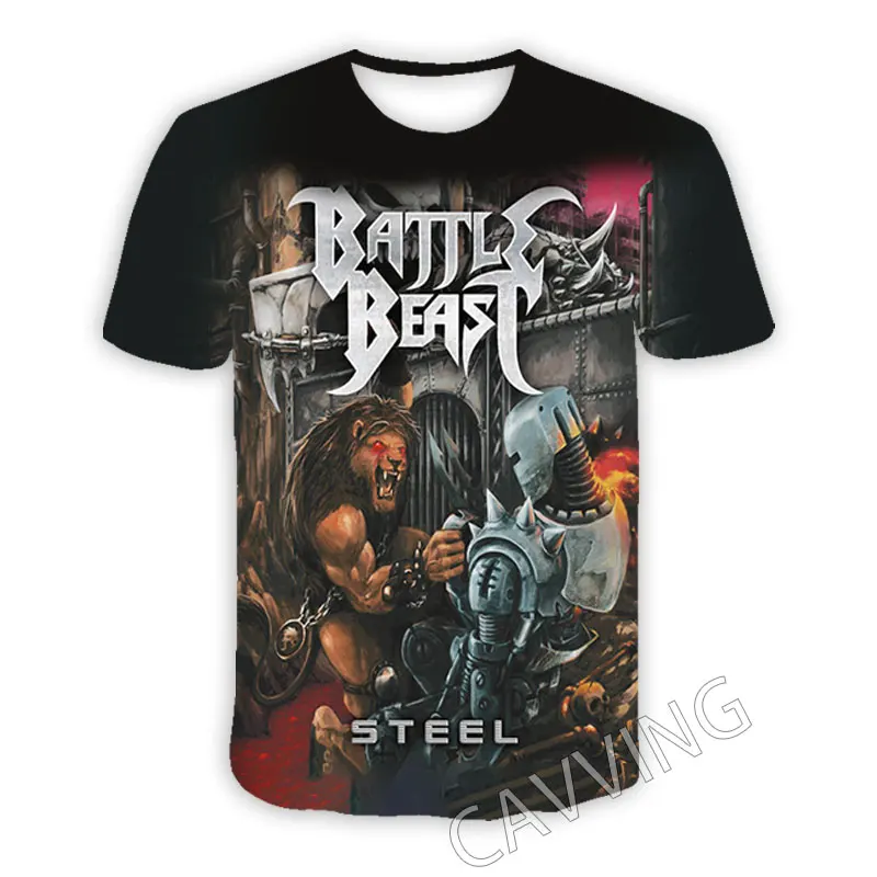 CAVVING 3D Printed  Battle -beast -rock  Casual T-shirts  Hip Hop T Shirts Harajuku Styles Tops Clothing for Men/women