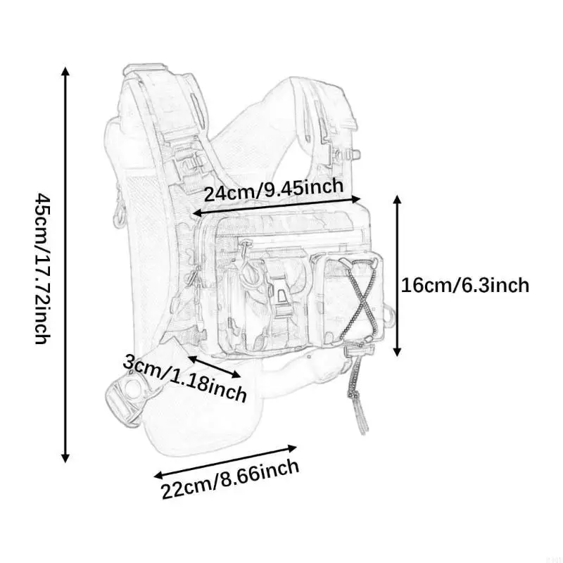 حزمة صدر من النايلون خفيفة الوزن 340F للجري والتخزين الآمن وحزام قابل للتعديل مريح لمفاتيح الهاتف الأساسية #6