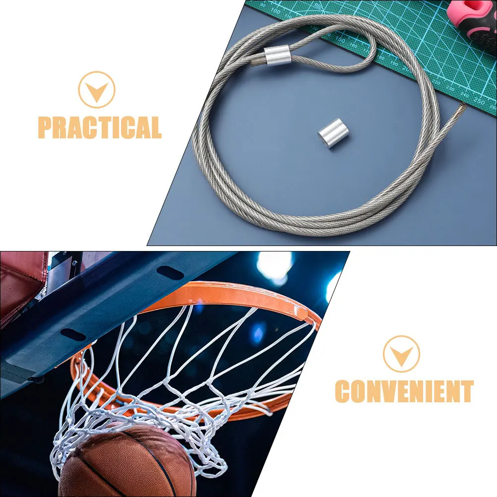 Cuerda de red de baloncesto, Material duradero con amortiguación mejorada para patio trasero y entrenamiento profesional, 2 uds.