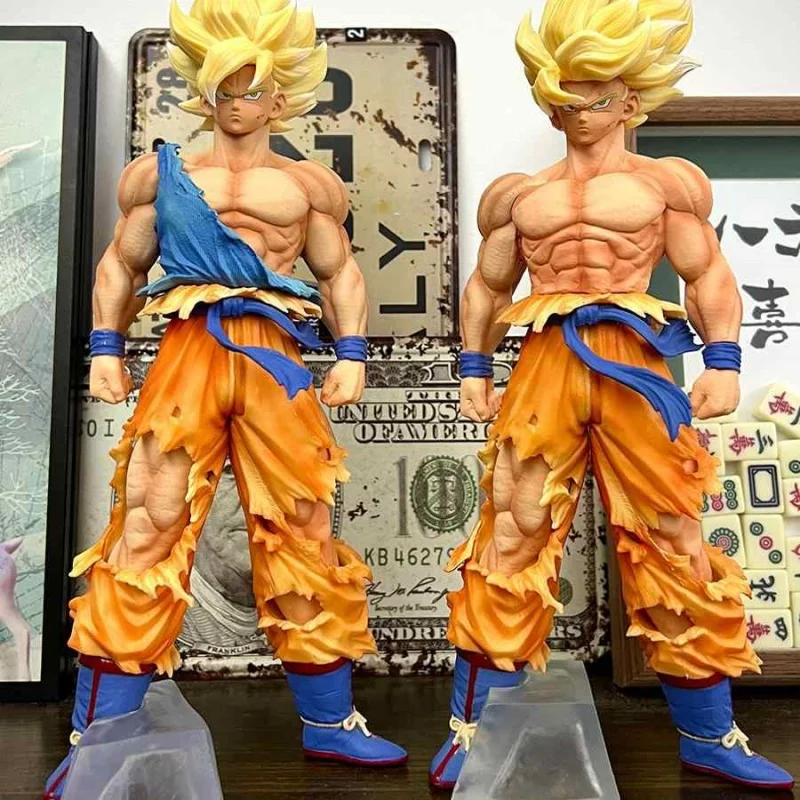 

28 см Dragon Ball Z Рисунок Гоку Аниме Фигурки Первые Super Saiyan Gk Кровавое покрытие Gokou ПВХ Модель Игрушки Кукла Коллекционные подарки для мальчиков