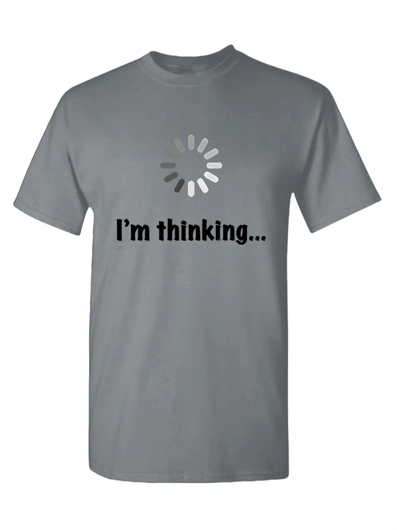 

Men's Short Sleeve Round Collar T-Shirt Interesting Circular Pattern in English Urban Street Style Thinking