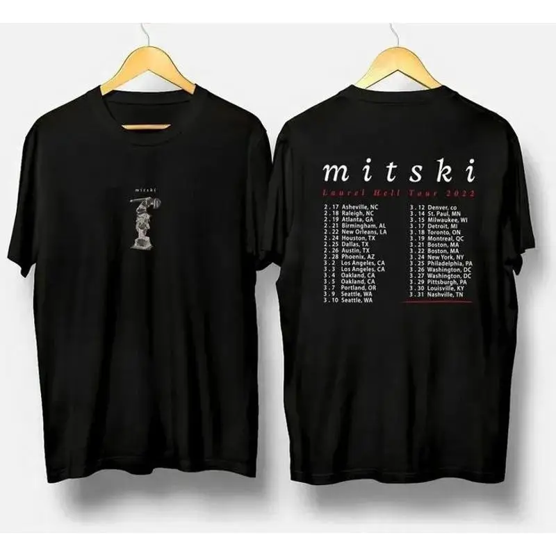 Mitski Laurel Hell Tour 2022 This Is Where We Fall camiseta con estampado de doble cara