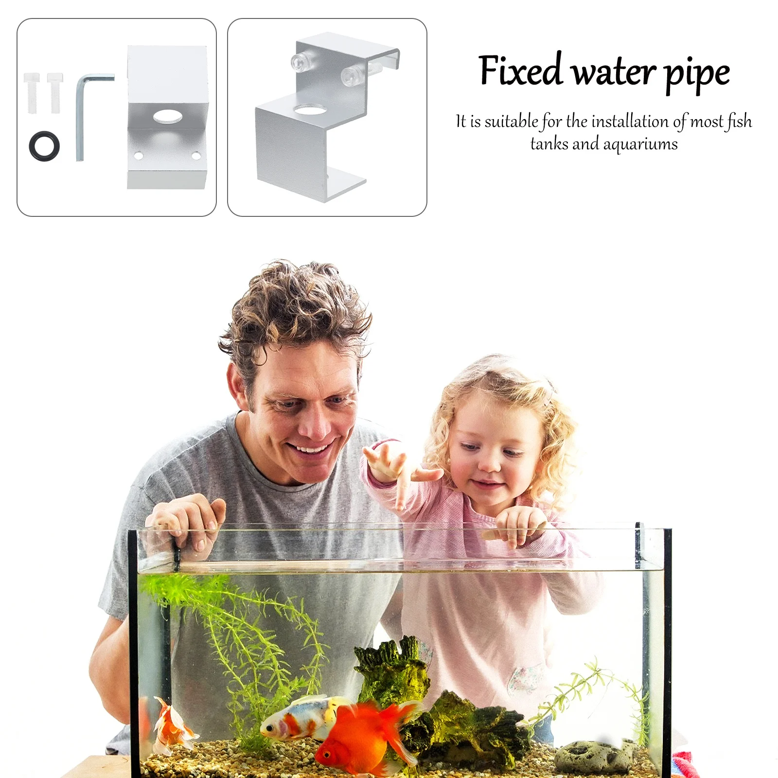 

1Pcs Aquarium Fixed Clip Premium Fish Tank Clip for Water Pipe Wire Mounting Tool-Free Installation Long-Lasting Bracket