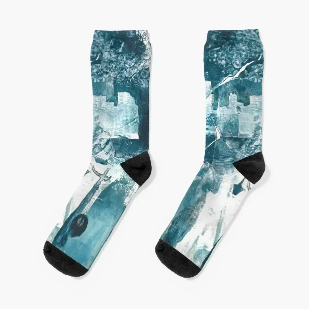 

Blue City Socks hiking football sports stockings Running Woman Socks Men's