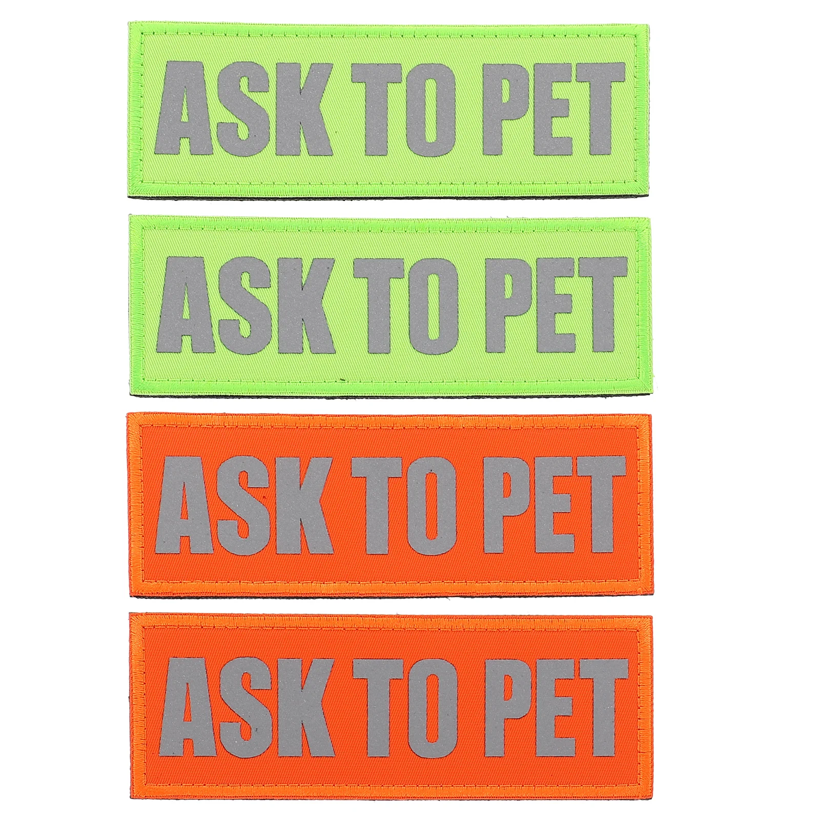 

4pcs Professional Dog Patches Wear-Resistant Nylon Harness Vest Patches Decorative Outdoor Accessories Durable Pet Clothing