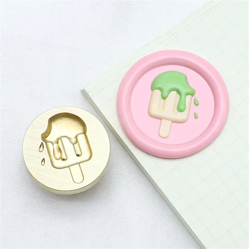 Wax Seal Stamp Head lovely Brass Wax Envelope Seal Stamp Head Deep Engraved 3D Sealing Stamp Heads for Envelopes Postcards