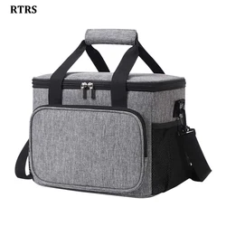 15L Soft Cooler Bag with Hard Liner Large Insulated Picnic Lunch Bag Box Cooling Bag for Camping BBQ Family Outdoor Activities