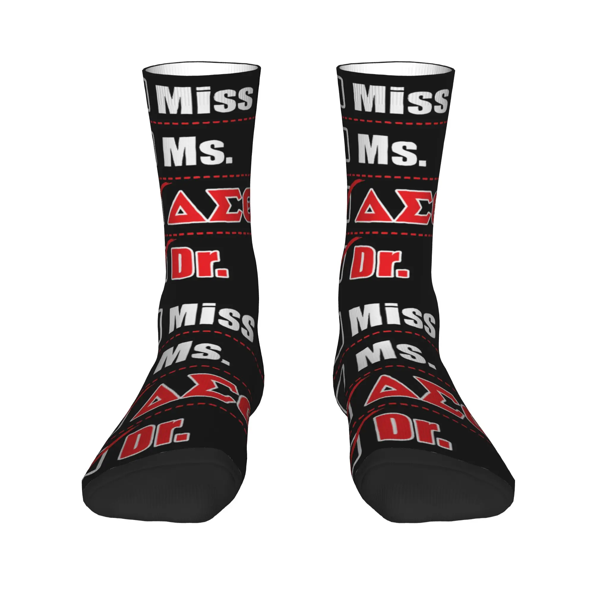 

Delta Sigma Theta Sorority Dress Socks Men Women Warm Spring Summer Autumn Winter Crew Socks