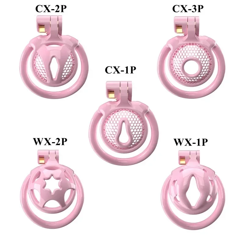 New Miniature Chastity Cage CB Lock with 5 Penis Rings Use Sex Bondage Cock Cage Adult Erotic Sex Toy Chastity Device 18+ 정조대