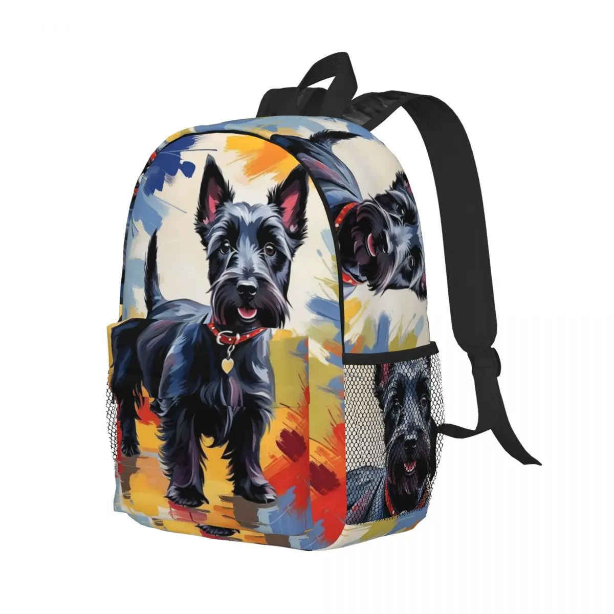 

Scottie Dog Scottish Terrier Backpack Student Boys Girls BookBag Children School Bag Laptop Shoulder Bags for Men Women