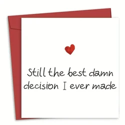 1pc Romantic Anniversary Card, Birthday Card For Girlfriend Boyfriend, Wife Husband, Engagement Valentine's Day CardBest Decisi