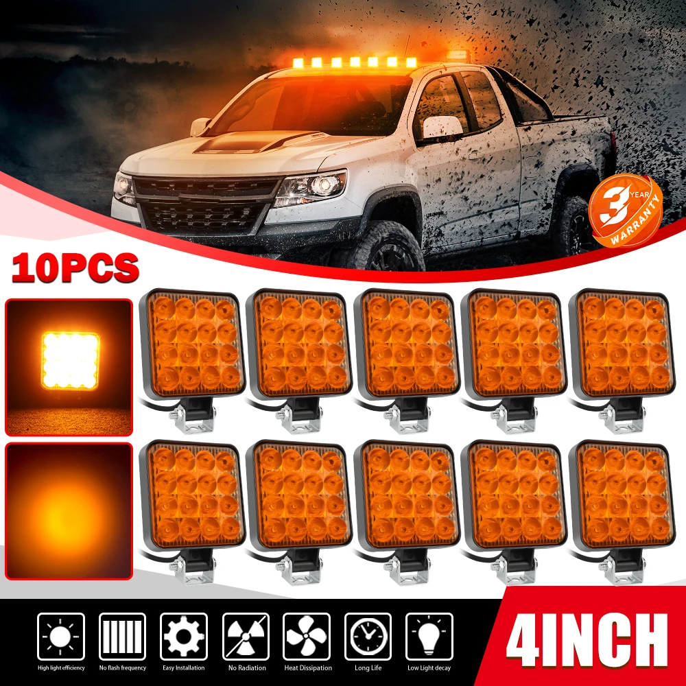 

Светодиодная рабочая фара HL 48W (желтый свет) для автомобилей, тракторов, лодок, грузовиков, внедорожников 4x4, квадроциклов, внедорожных транспортных средств. Светодиодная балка-фара.