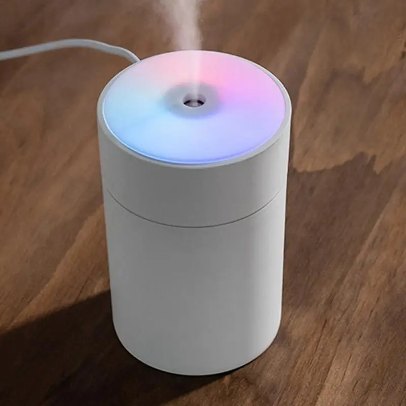 USB Humidifier For Desk 200ml Lighted USB Mini Humidifier For Nightstand Even Spraying Household Humidifier With Changeable