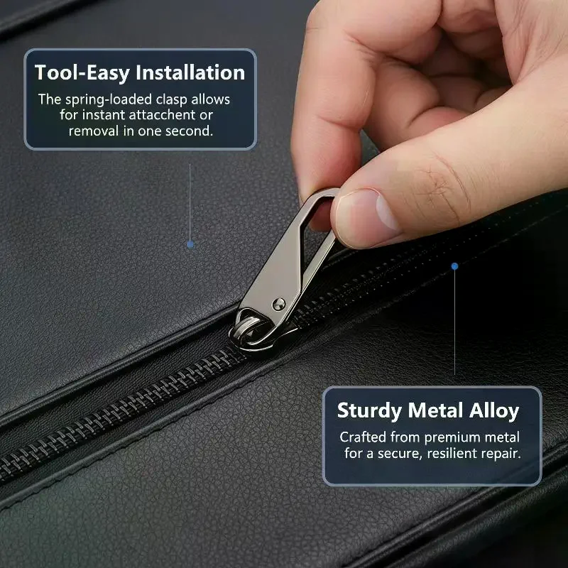 4/8 PCS Zipper Slider Puller Detachable Instant Repair Kit DIY Sewing Replacement Clothing Luggage Purses Universal Zipper
