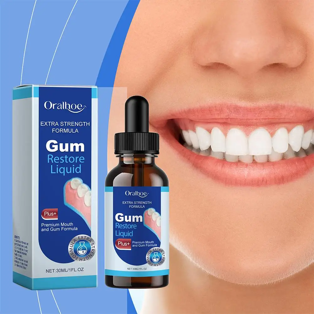 Oralhoe Gum Restore Liquid Oral Care Drops Gentle Gum Treatment Soothe Discomfort Strengthen Teeth Daily Mouth Health Care