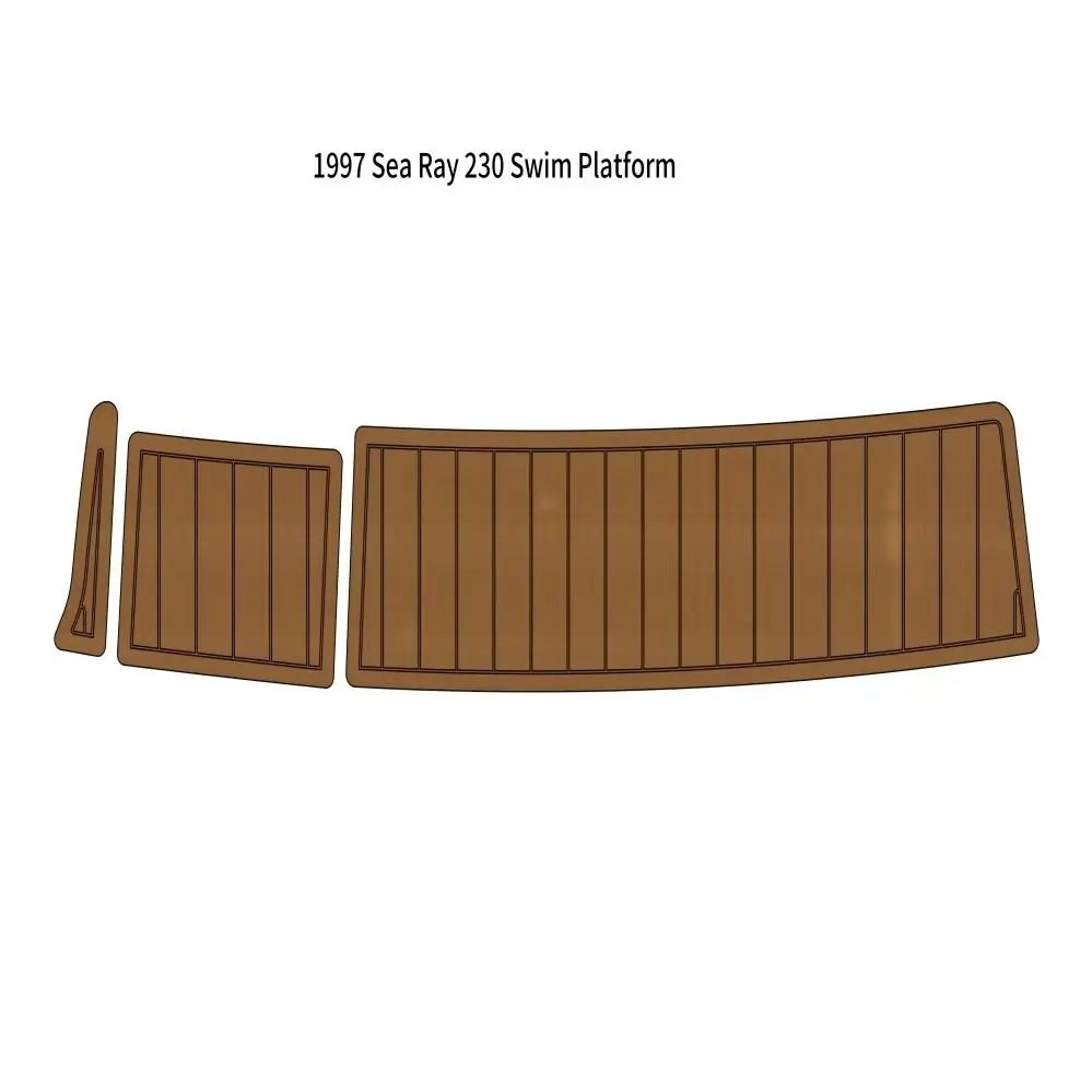 

1997 Sea Ray 230 Swim Platform Pad Boat EVA Foam Faux Teak Deck Floor Mat Seadek Gatorstep Style Самоклеящийся V543 9K4PA