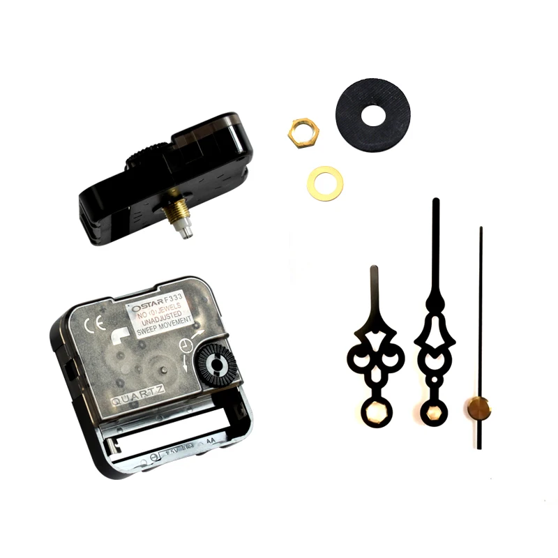 

Ostar F333 Silent Movement Plastic Quartz Mechanism With 9107# Black Replacement Parts Short Hands Clock Accessory Diy Kits