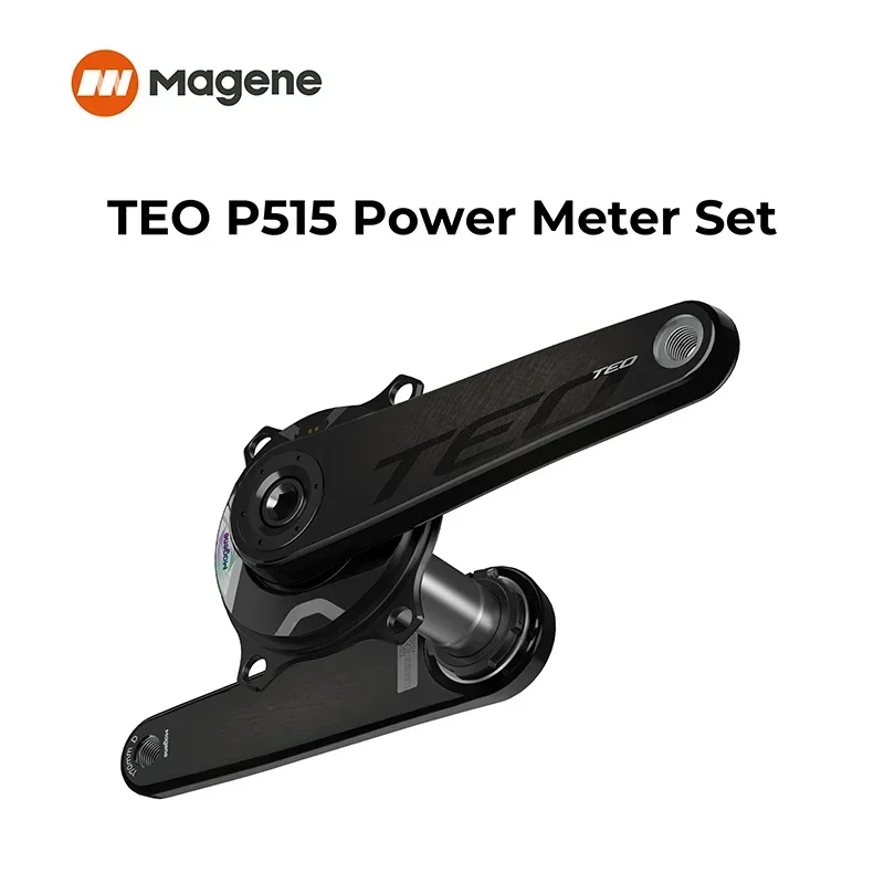 Manivelle Magene TEO P515 avec capteur de puissance, 4 boulons, 110BCD, axe de 29 mm, ANT+, Bluetooth, cadence, équilibre de pédale, manivelle en carbone