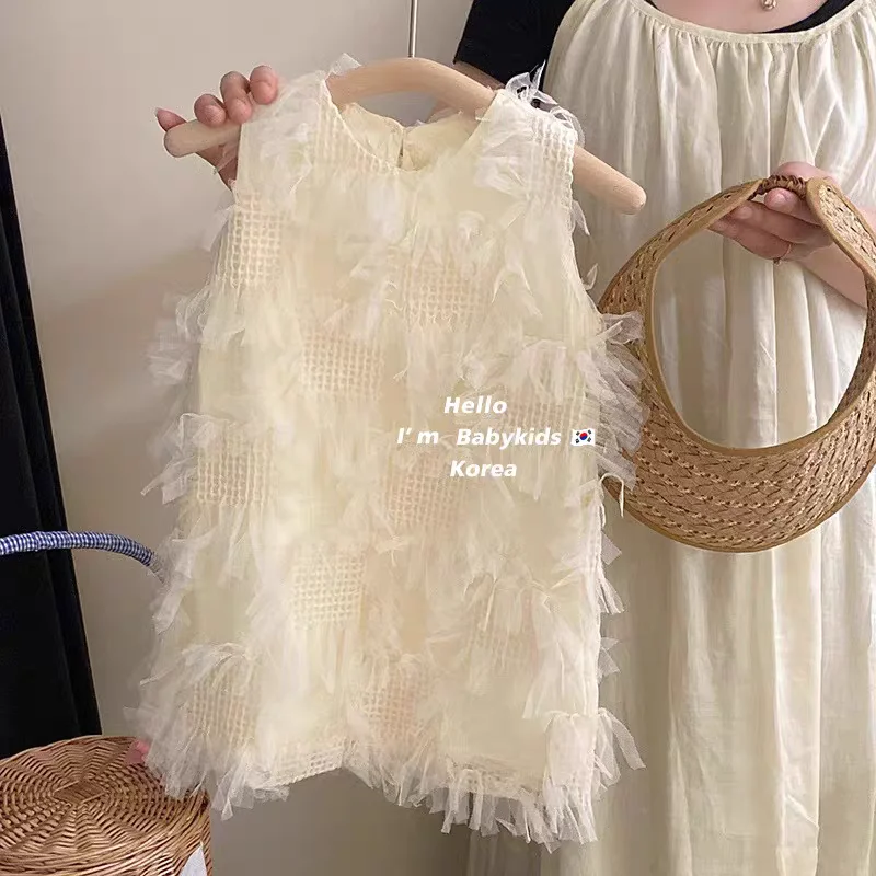 Sweet Girl Dress 2026 Spring/Summer Children's Baby Fashionable Temperament Tank Top Dress High End Dress