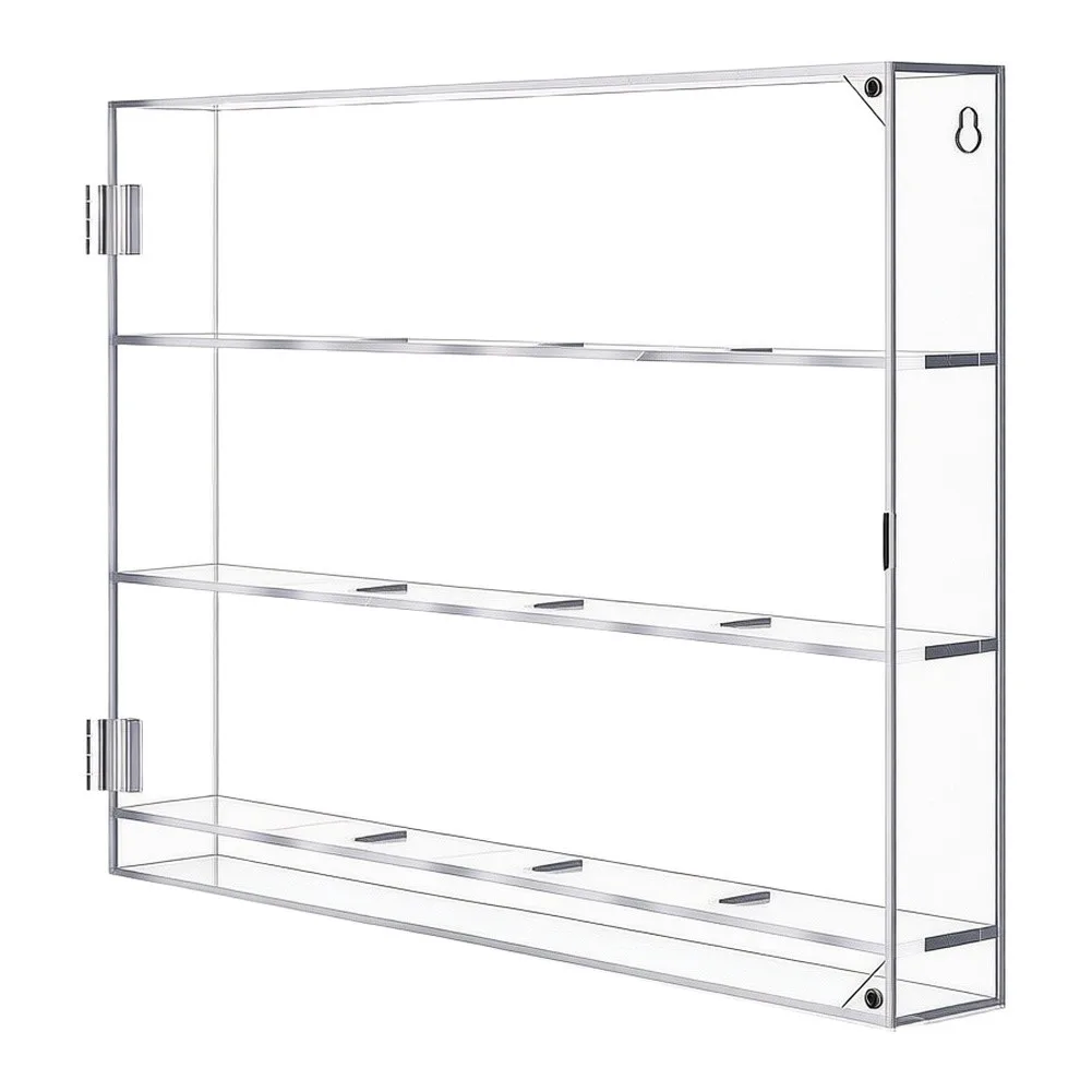 Wall Mountable For Acrylic Hockey Puck Display Case with Dual Function Design for 9 Puck 3x3 and 8 Puck 4x2 Organization
