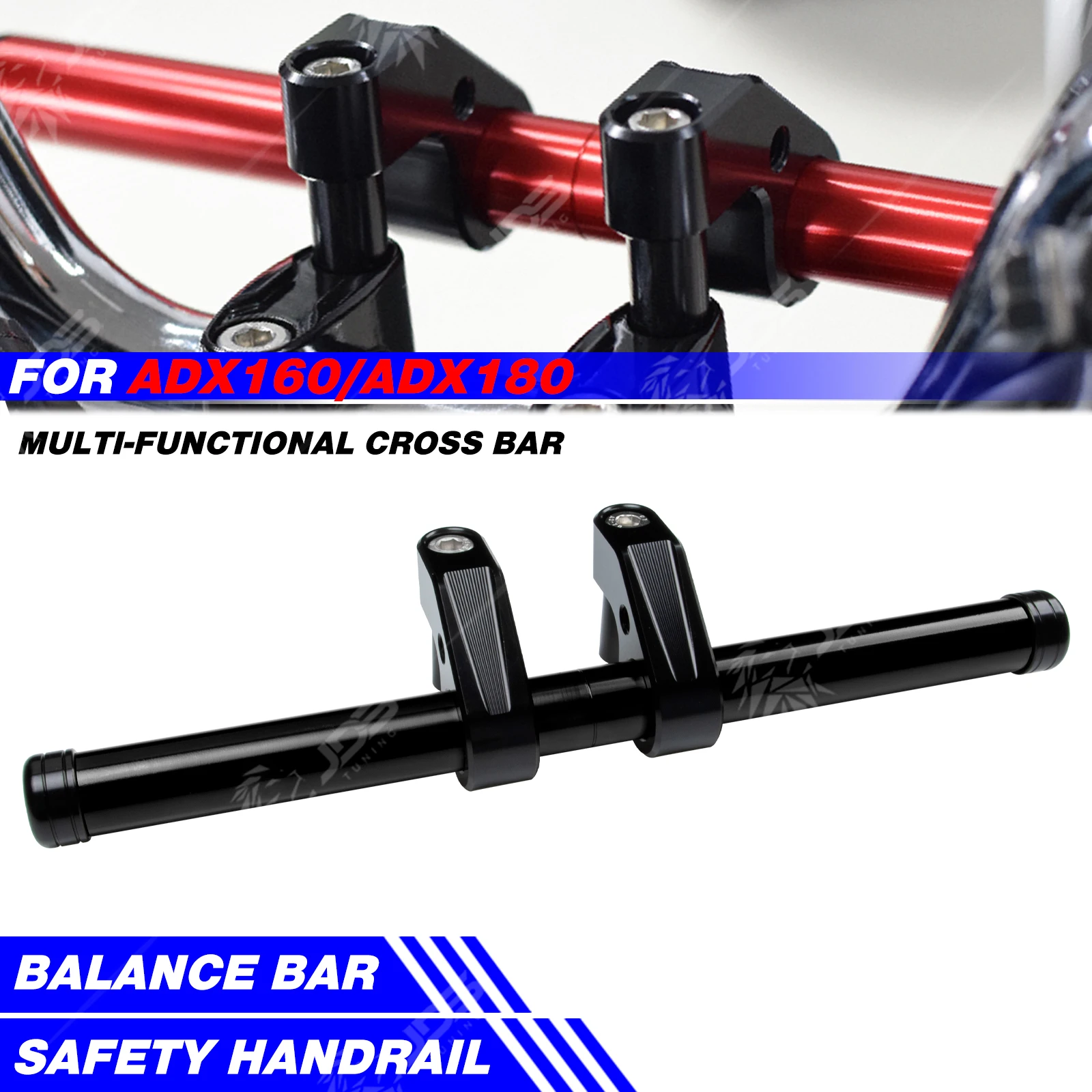 

JDSTUNING For BRISTOL ADX160/ADX180 Handlebar Grab Crossbar Child Safety Handrail Holder Bracket Motorcycle Accessories Parts