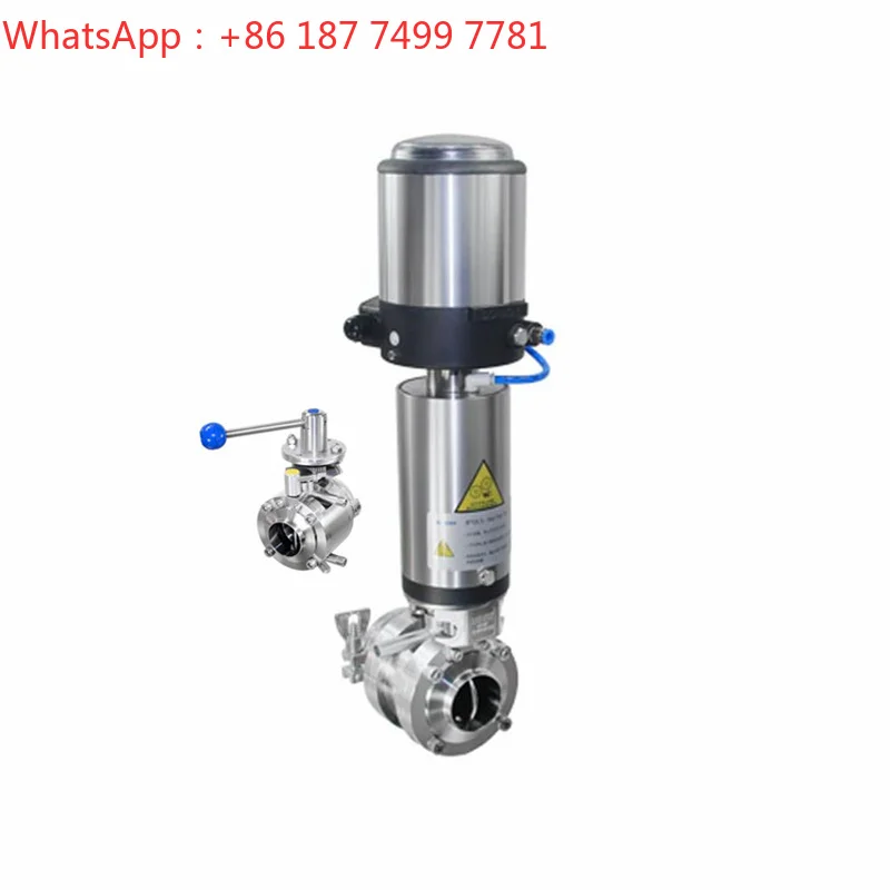 Durable Threaded Manual Sanitary Butterfly Valve Stainless Steel Dairy Food Pharmacy Cosmetic Fluid Valve