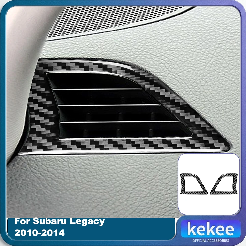 For Subaru Legacy 2010 2011 2012 2013 2014 Real Carbon Fiber 2-Piece Defrost Air Vent Trim Set