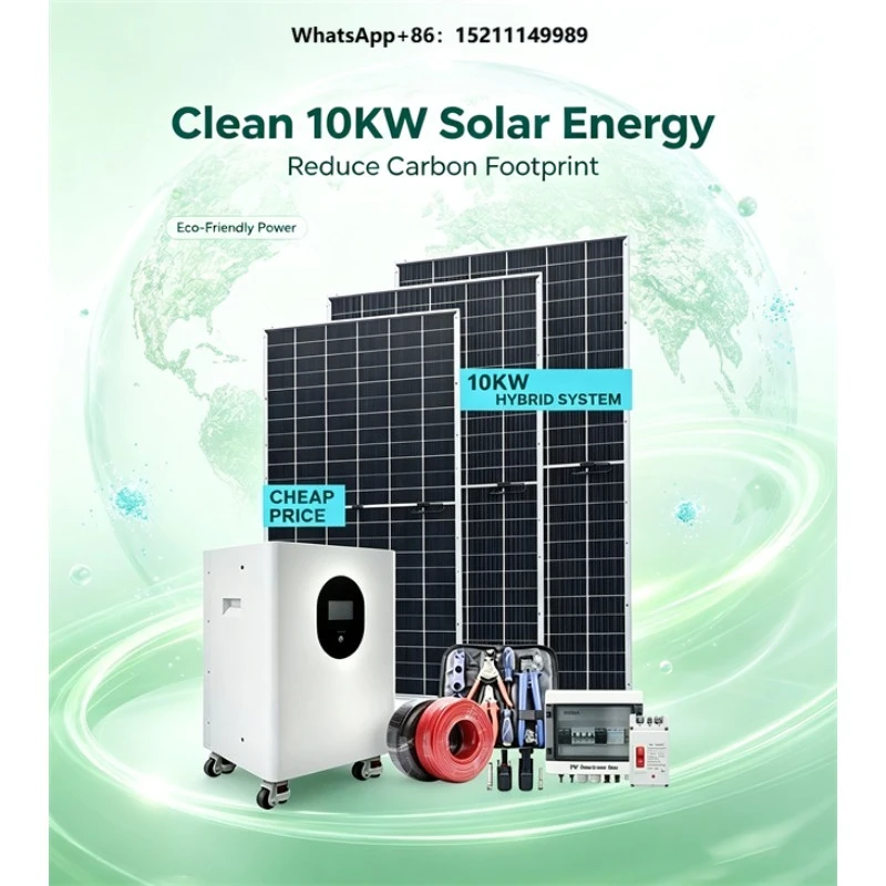 Stock Complete 5kW to 30kW Solar Energy System Home Off-Grid Power Solar Generator With LiFePO4