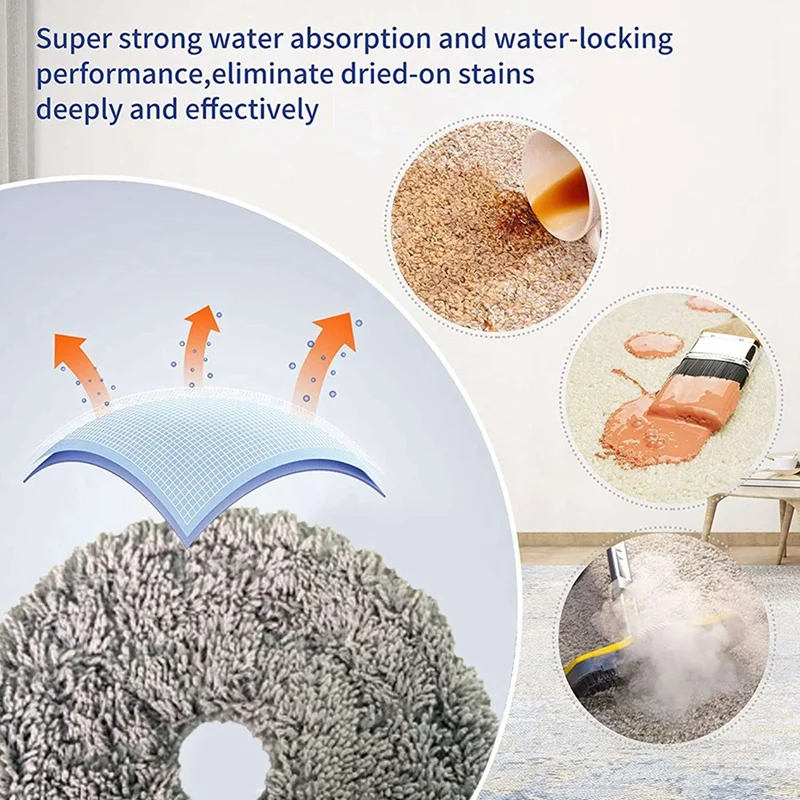 โปรโมชั่น!ผ้าซับล้างทําความสะอาดได้ 12 ชิ้นสําหรับ UWANT U200 เครื่องดูดฝุ่นหุ่นยนต์อะไหล่ทดแทน