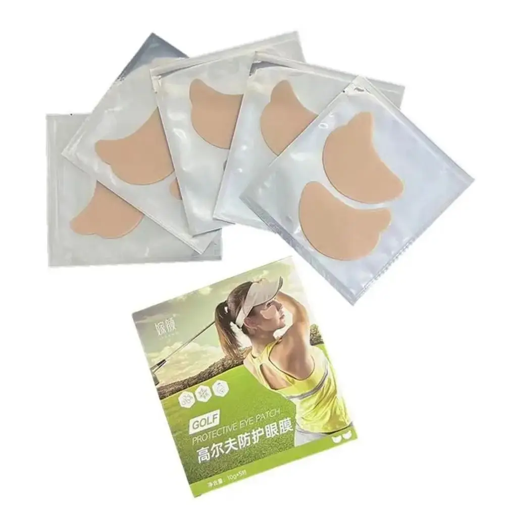 5 pares de parches faciales UV de protección solar para Golf, Gel bloqueador solar, parches solares hidratantes, pegatinas UV para ojos de gelatina fresca, máscara para ojos