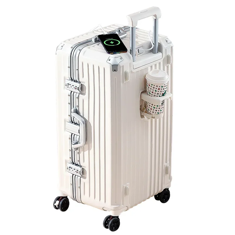 

Large capacity, aluminum frame, luggage, tie rod 24 inches, travel, universal wheel, leather case.