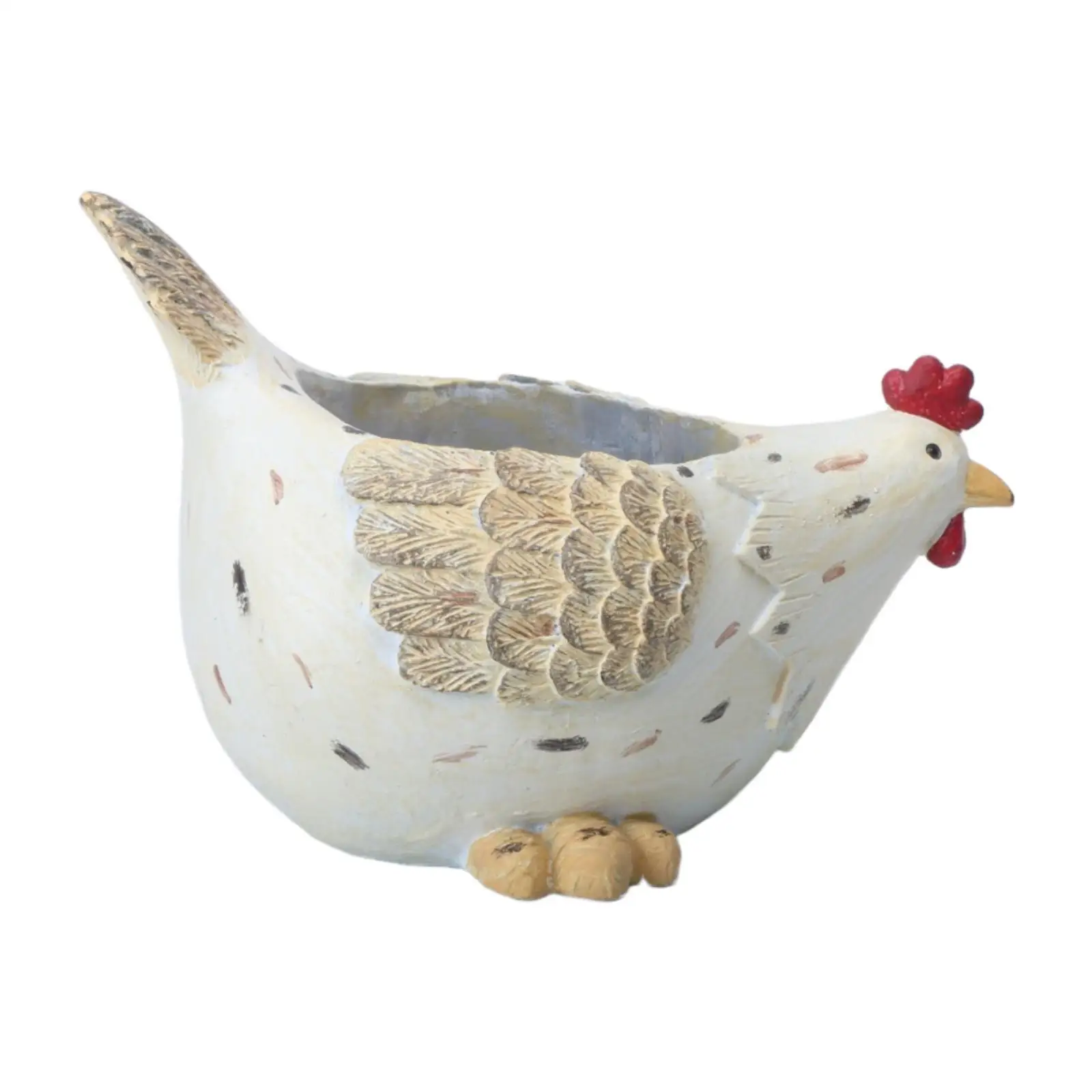تمثال الدجاج زارع مصغر زهرية حامل تمثال راتنج مزرعة الجدول محور الدجاجة الزهرية لغرفة النوم مكتب الهالوين #3