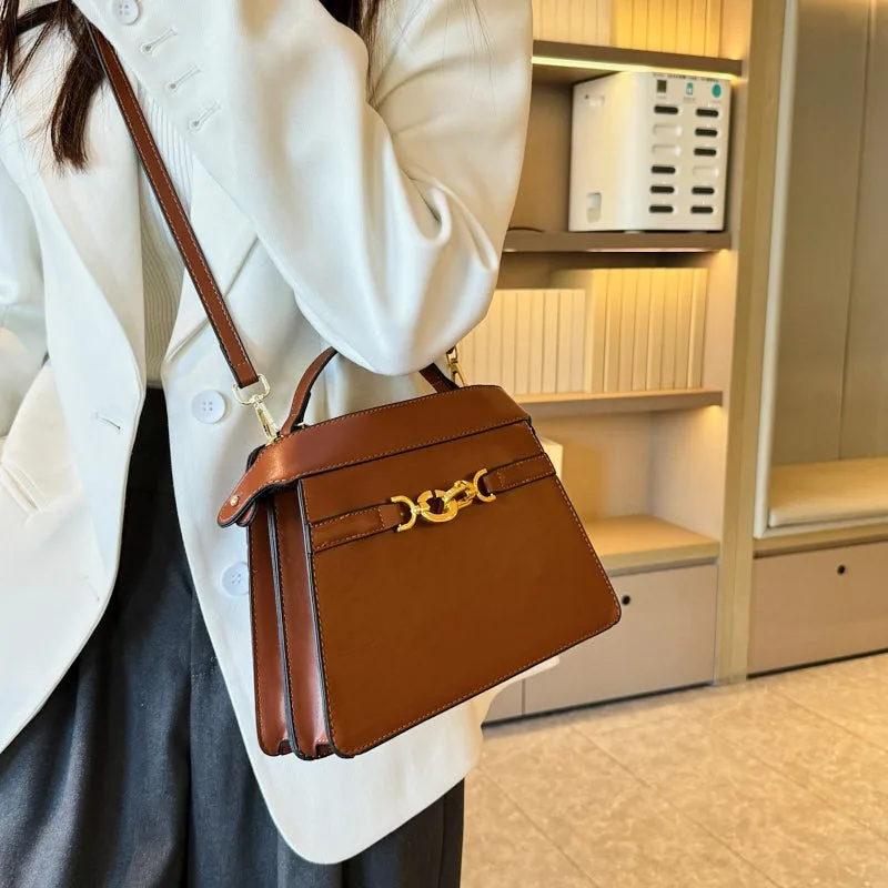 Сумка для девочек 2025, новая модная большая сумка, простая сумка Kelly, женская сумка через плечо на одно плечо для поездок на работу