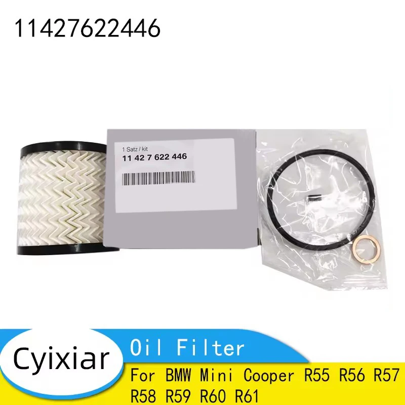 

Масляный фильтр двигателя с уплотнительным кольцом для BMW Mini Cooper R55 R56 R57 R58 R59 R60 R61 11427622446 114276 -22446