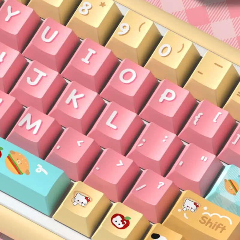 New Bread Puppy Theme Keycaps 138/158 Cherry/Mda Profile Pbt Thermal Sublimation Mechanical Keyboard Anime Cartoon Game Keycaps