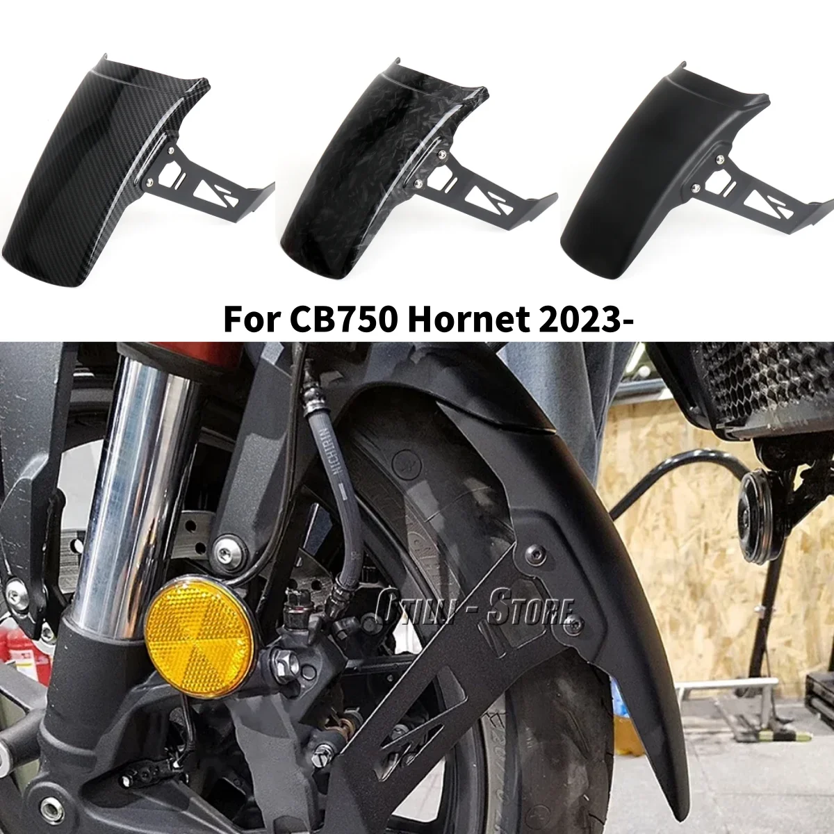 

For HONDA CB750 HORNET CB 750 Hornet 2023 2024 Motorcycle ABS Front Mudguard Fender Mudguard Extender Splash Guard Extension Kit