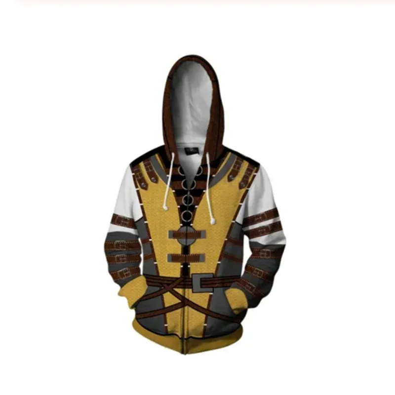 Sky03 Scorpion mortal combat cosplay costumes PS4 game Skorpion jackets coat 3D hoodies sweatshirt hooded sweater sportswea55Hu%