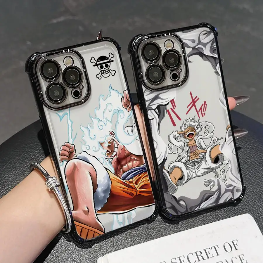 

Clear Cover Case for Apple iPhone 16e 13 12 11 Pro Max 17 Air 16 15 14 Plus One Piece Float Luffy