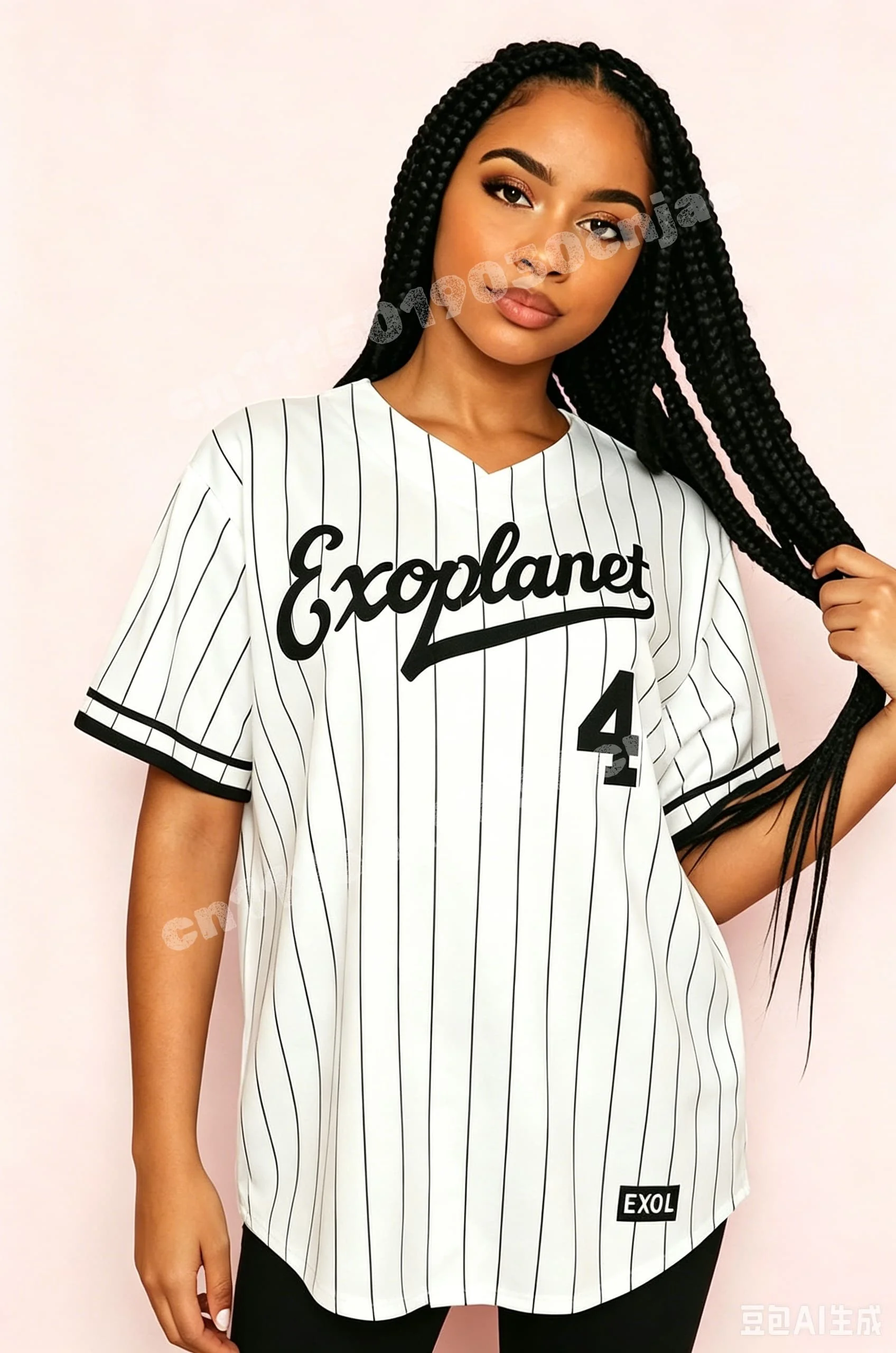 Vintage Stripe EXO EXOPLANET Baekhyun 4 Baseball-Trikot, atmungsaktives Sport-Top, passend für die ganze Familie, Konzert-T-Shirt für Eltern und Kinder, schnell trocknend – Detail 4