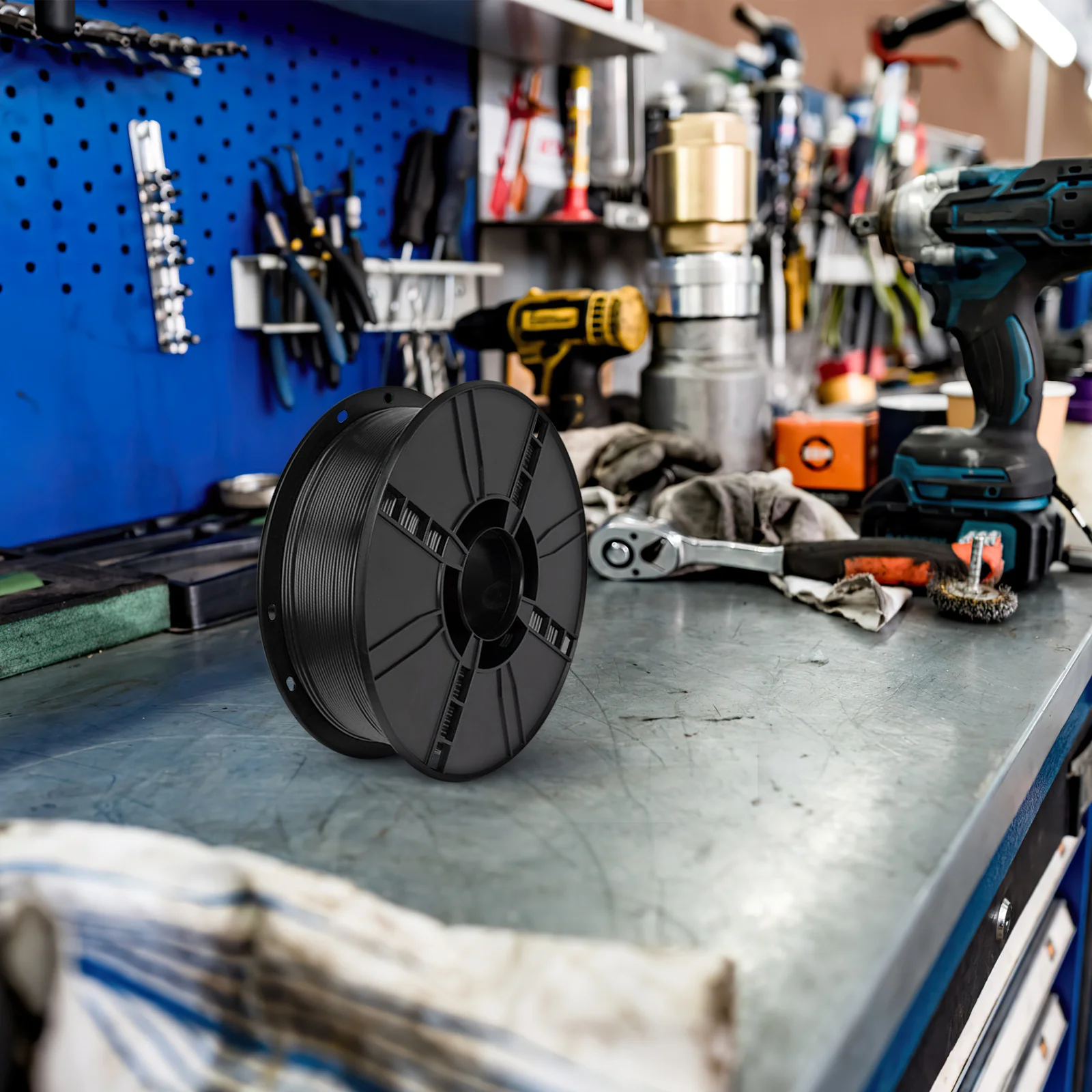 

Cable Reel Cord Storage Reel Durable Plastic Portable Lightweight For Cables Leads Extension Wire ganizer Black